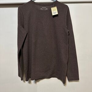 Sonoma Chocolate Long Sleeve Heavyweight Tee size Large NWT